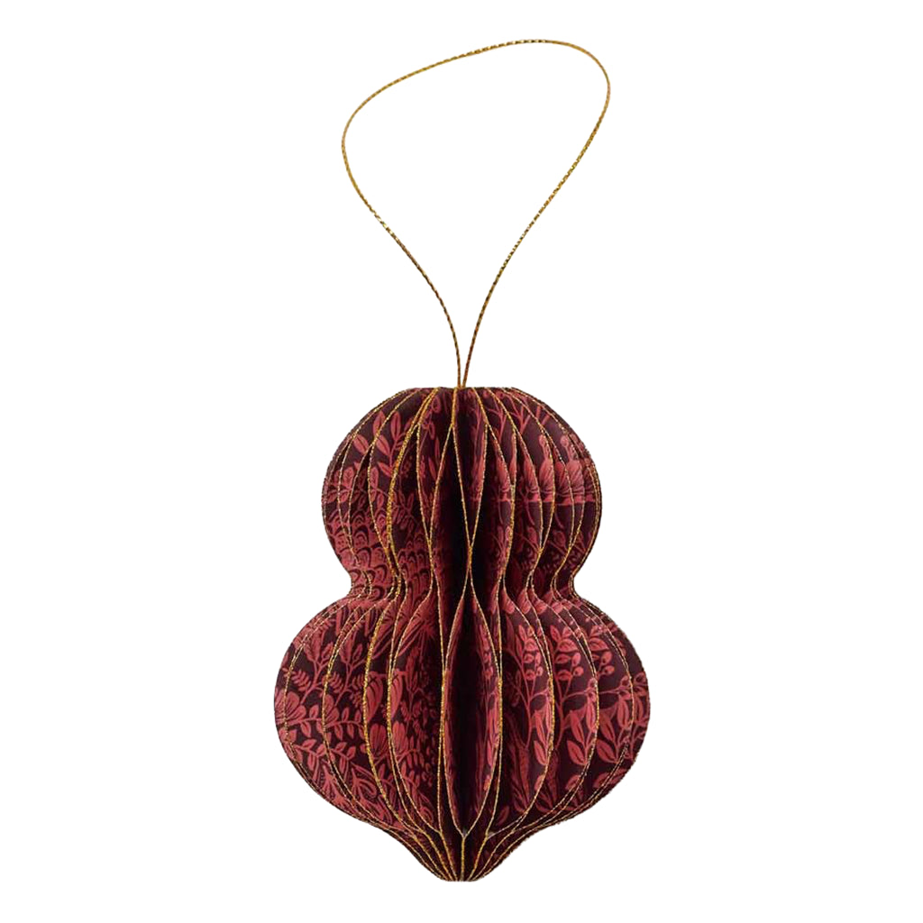 Rifle Paper Co. Set Of 5 Christmastide Honeycomb Ornaments
