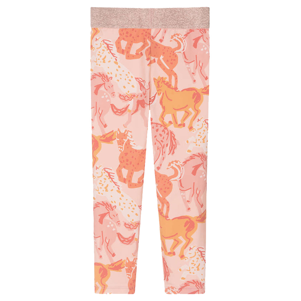 Stella McCartney Child Leggings Prairie Horse Print Pink