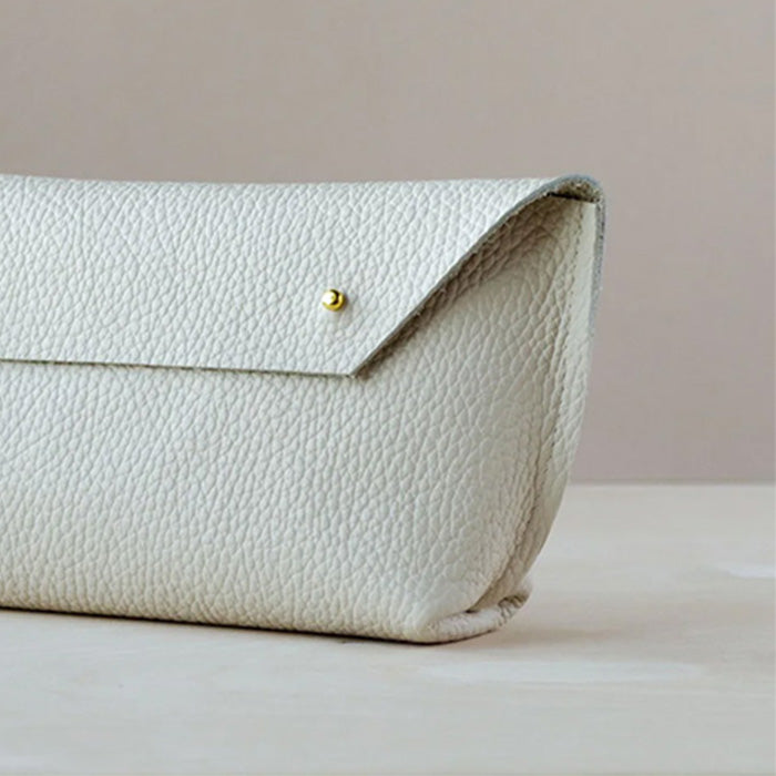 Studio Lowen Ailla Leather Clutch Bag Cream