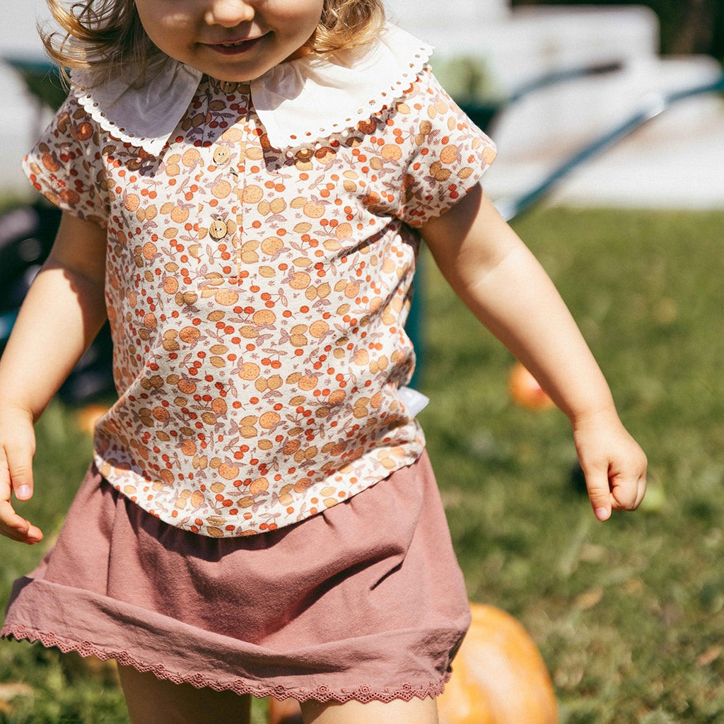 Snug Baby Skirt With Bloomers Terracotta Red