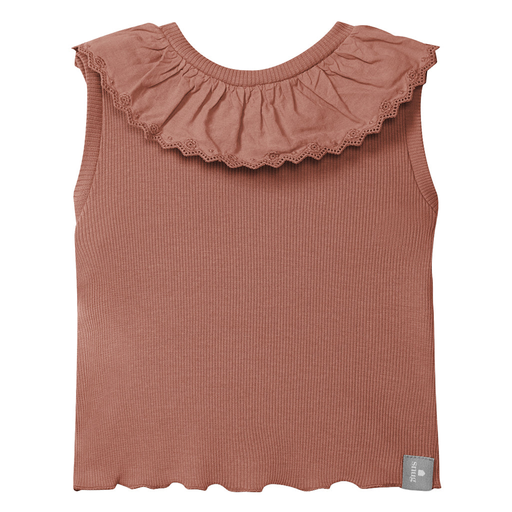 Snug Baby Collared Top Terracotta Red