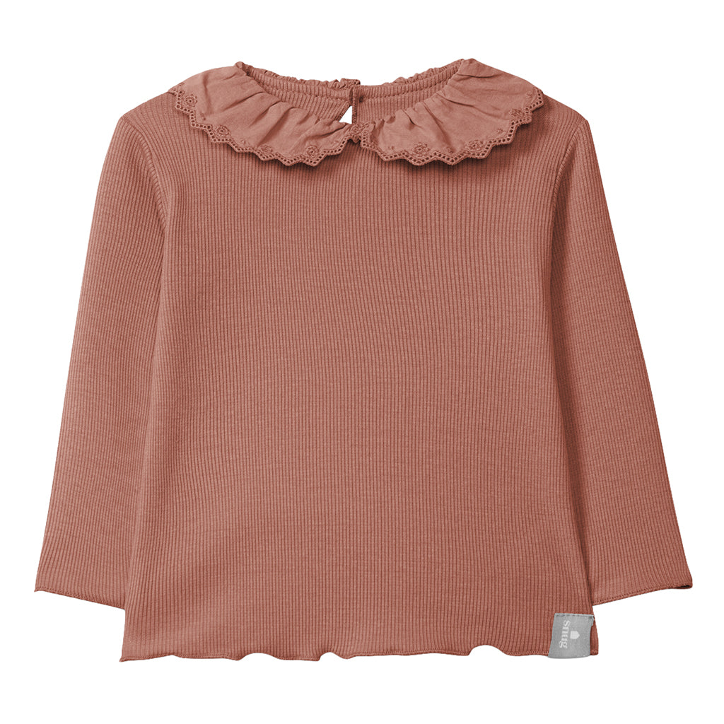 Snug Baby Collared T-shirt Terracotta Red