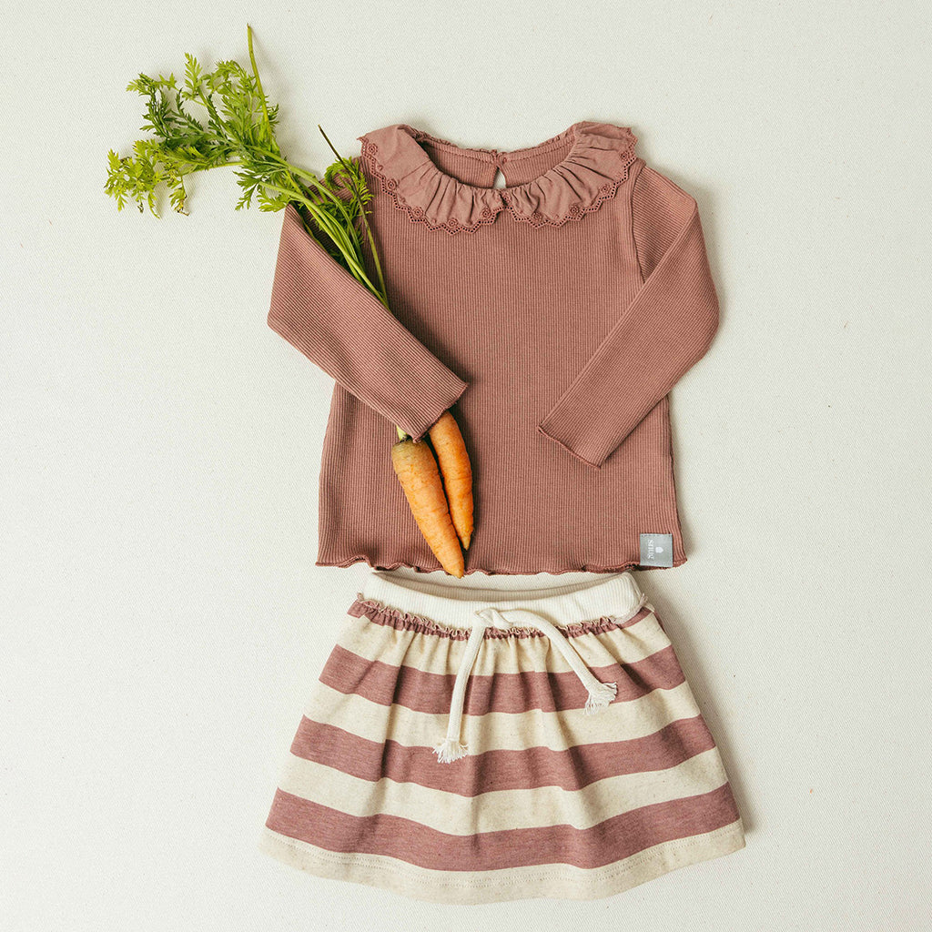 Snug Baby Collared T-shirt Terracotta Red