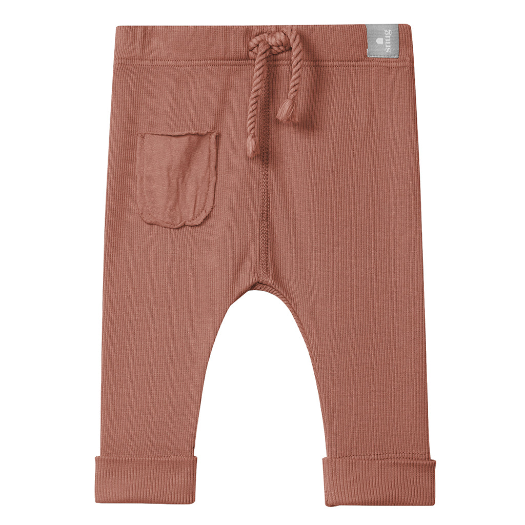 Snug Baby Leggings Terracotta Red