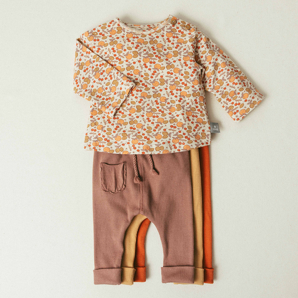 Snug Baby Leggings Terracotta Red
