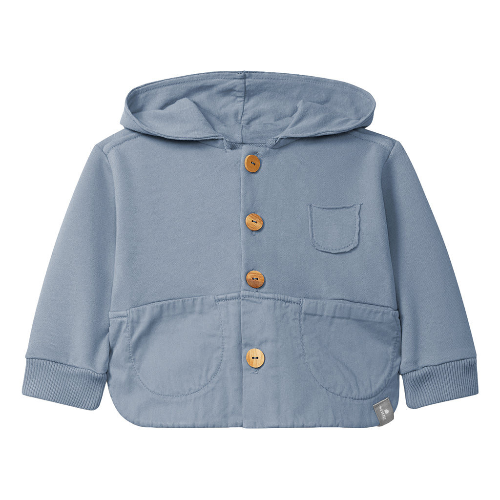 Snug Baby Plush Hooded Jacket Indigo Blue