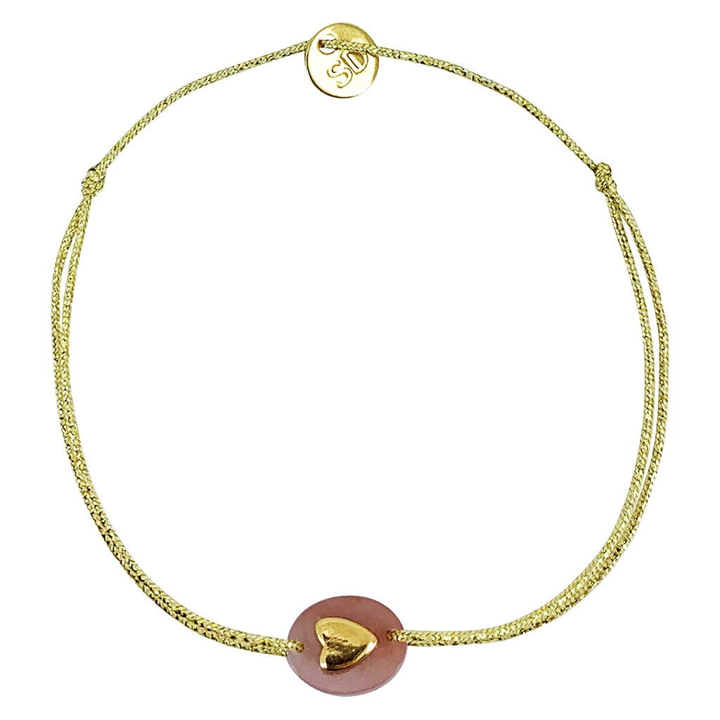 Sophie Deschamps Bijoux Praline Heart Bracelet Opal Pink