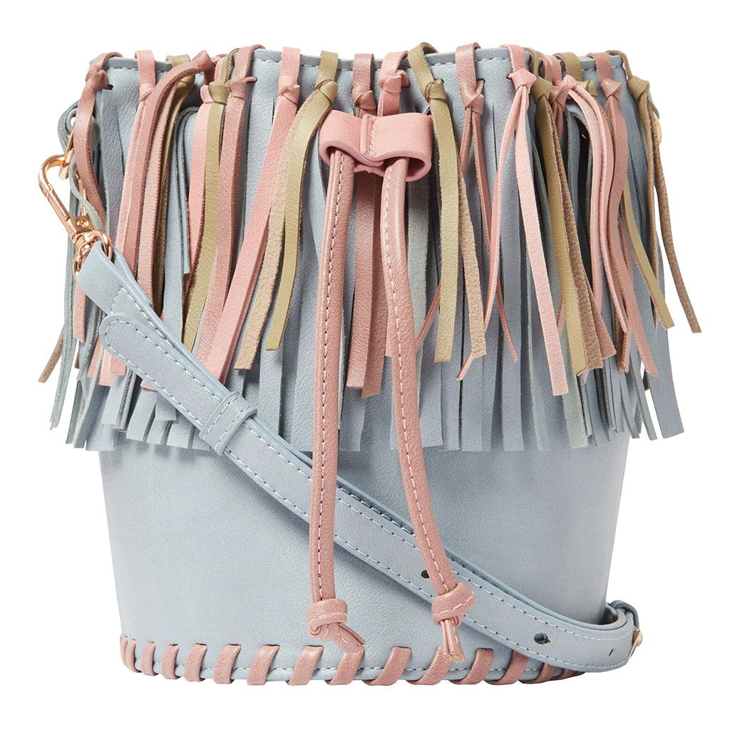 Stella McCartney Child Bucket Bag With Fringe Blue