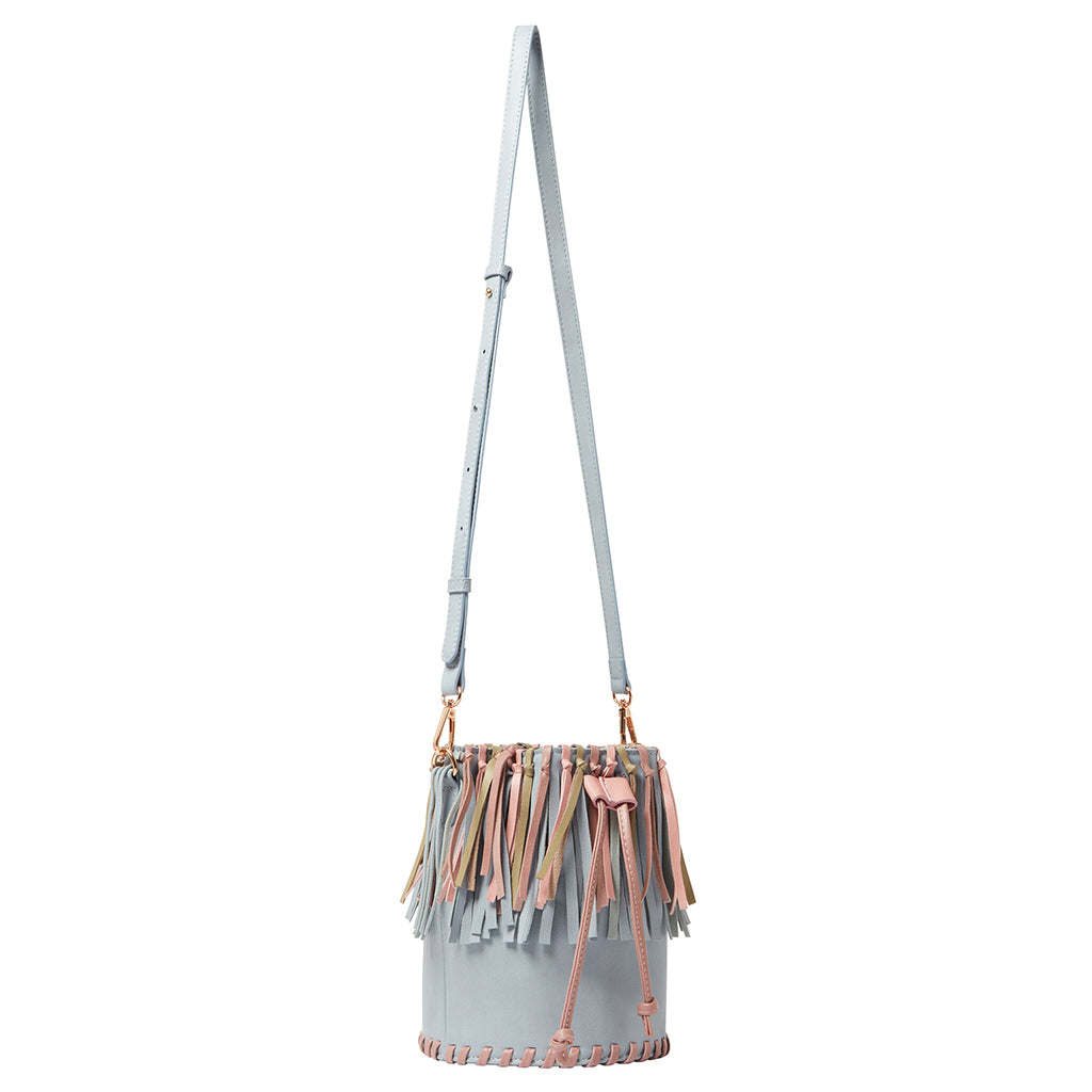 Stella McCartney Child Bucket Bag With Fringe Blue