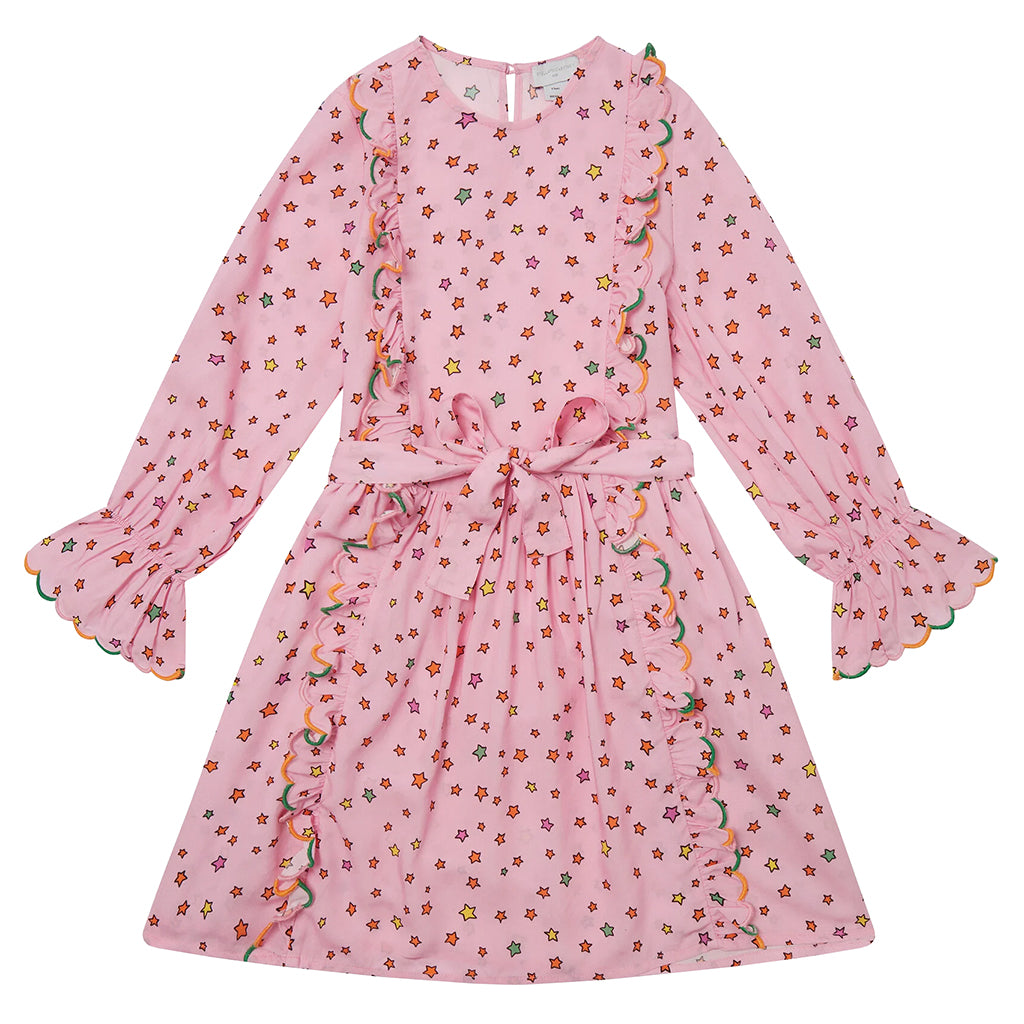 Stella McCartney Child Dress With Stars Print Pink
