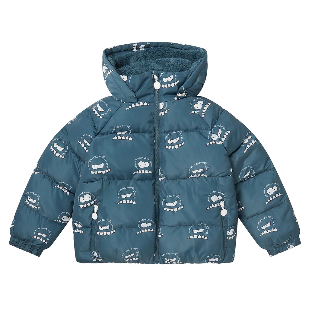 Stella McCartney Child Puffer Jacket Yeti Print Blue