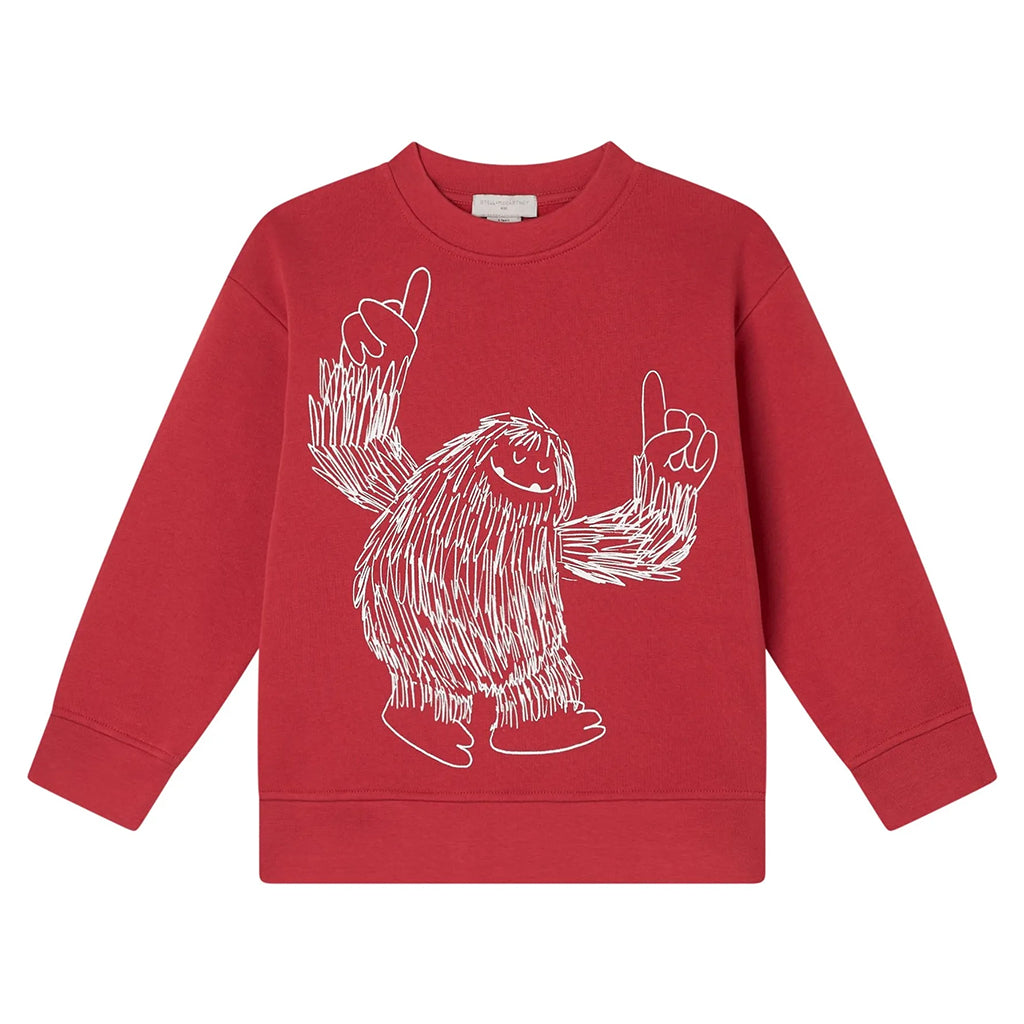 Stella McCartney Child Sweatshirt With Yeti Spaghetti Print Red