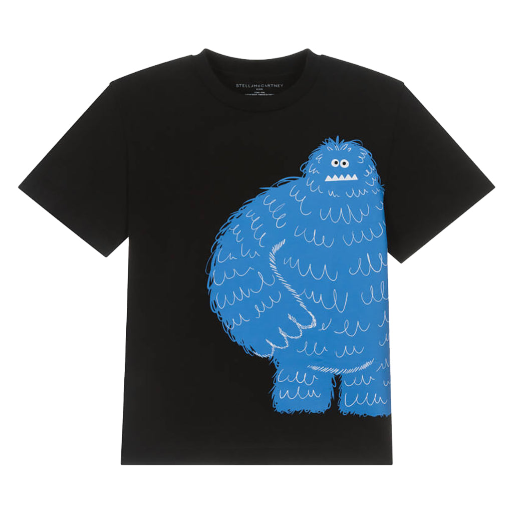 Stella McCartney Child T-shirt With Yeti Print Black