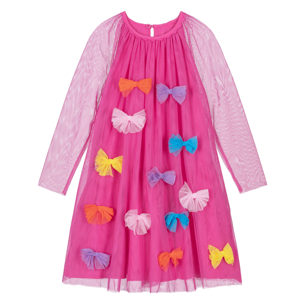 Stella McCartney Child Tulle Dress With Bows Pink