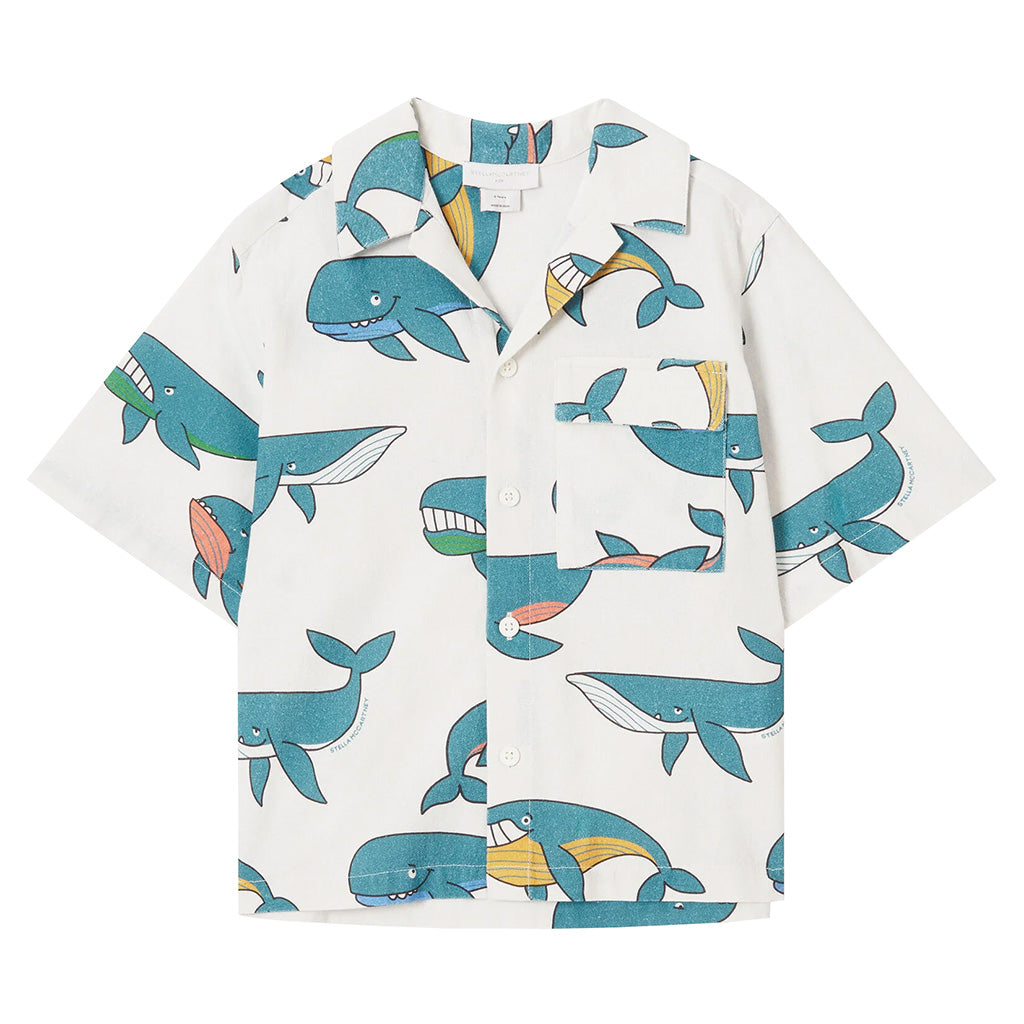 Stella McCartney Child Shirt Whale Print White