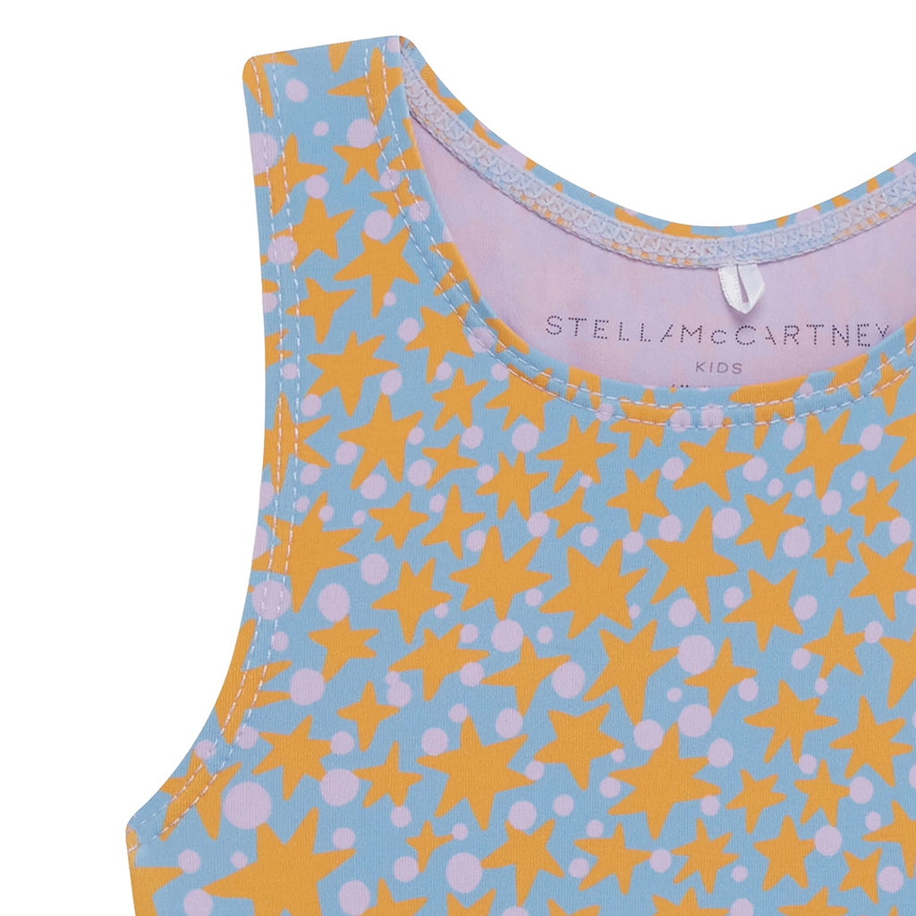 Stella McCartney Baby Swimsuit Stars And Dots Print Blue