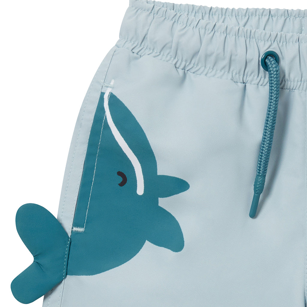 Stella McCartney Baby Swim Shorts Whale Print Blue