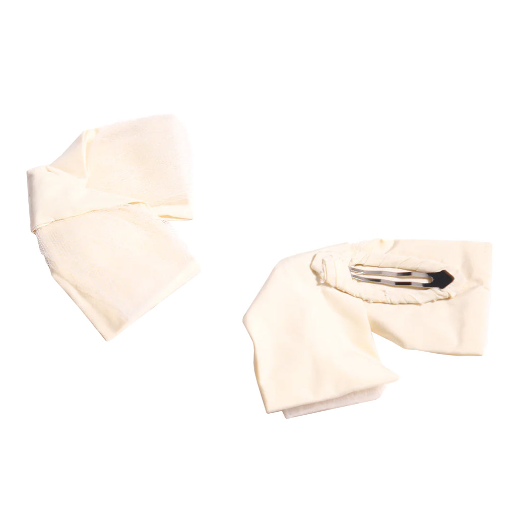 Tia Cibani Kids Child Set Of Two Butterfly Clips Opal Cream