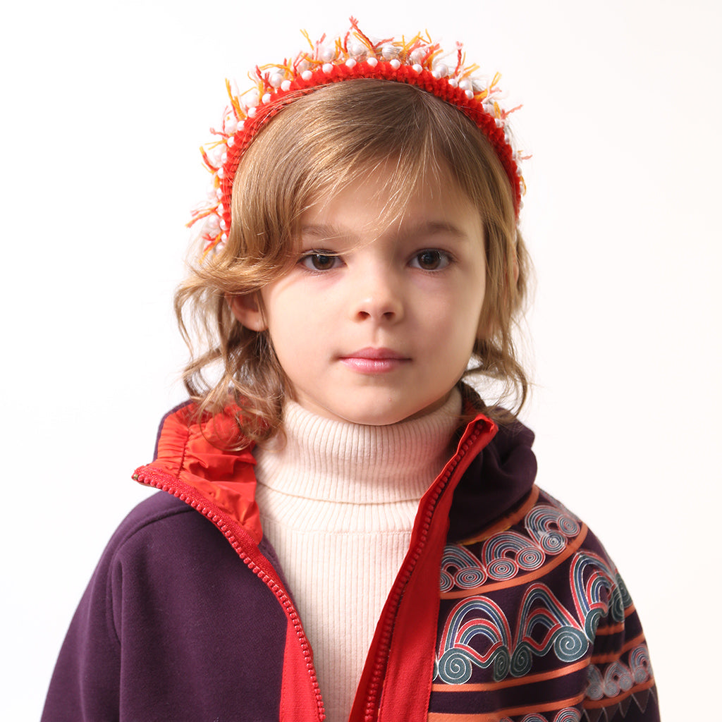 Tia Cibani Kids Child Slim Fit Ribbed Turtleneck Sweater Opal Cream