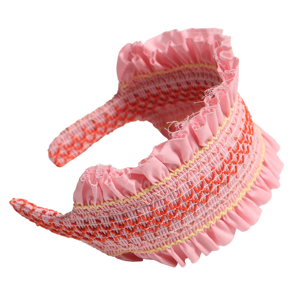 Tia Cibani Kids Child Pia Smocked Hairband Shrimp Pink
