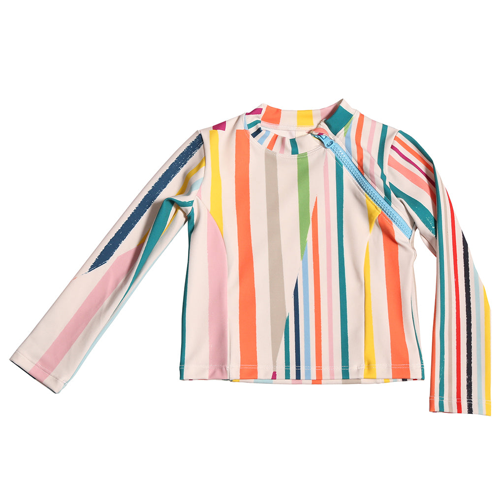 Tia Cibani Kids Baby Classic Swim Shirt Rainbow Stripes