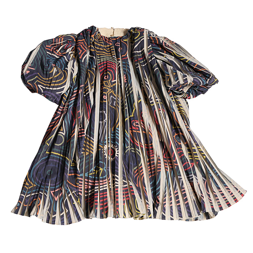 Tia Cibani Child Harriet Print Pleated Dress Multicolour