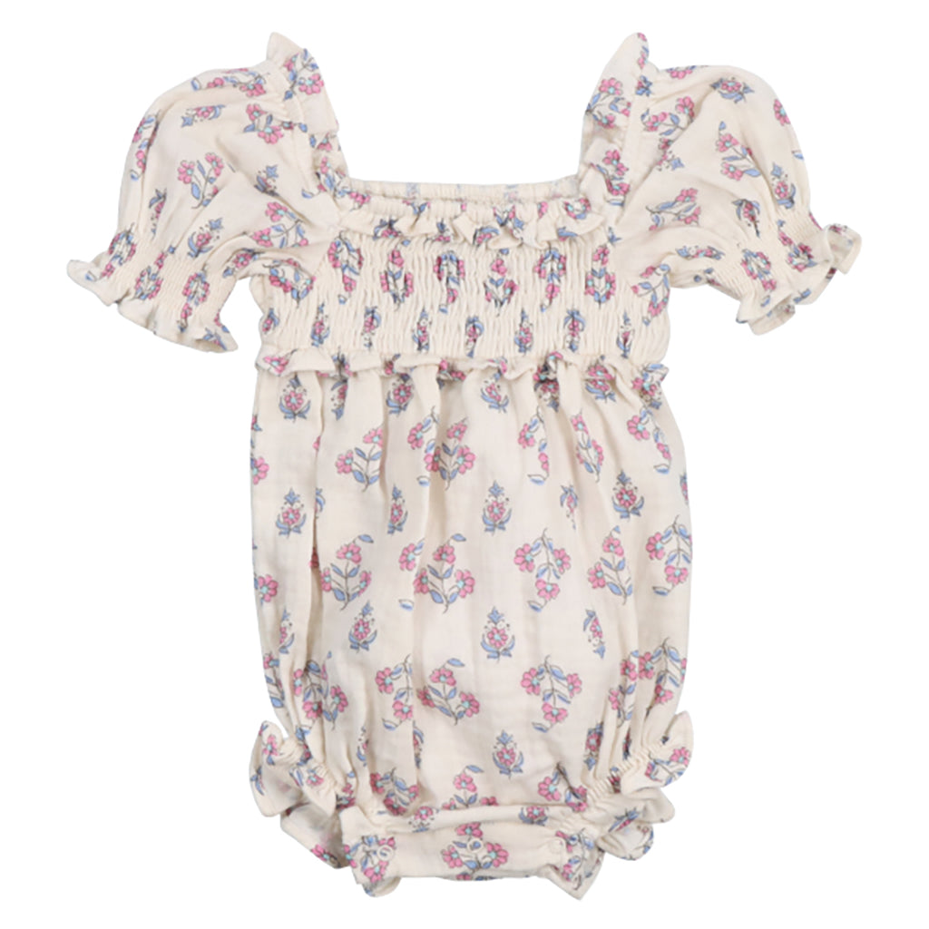 The New Society Baby Clavel Romper Cream Floral Print