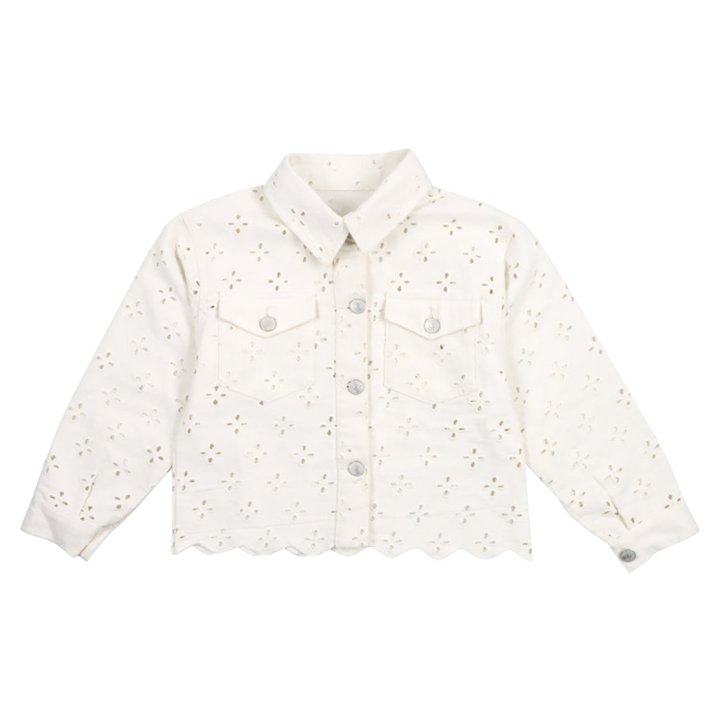 The New Society Child Camelia Jacket Pure Cloud White Denim