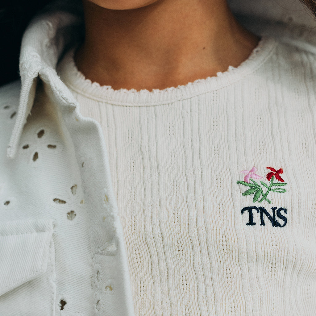 The New Society Child Camelia Jacket Pure Cloud White Denim