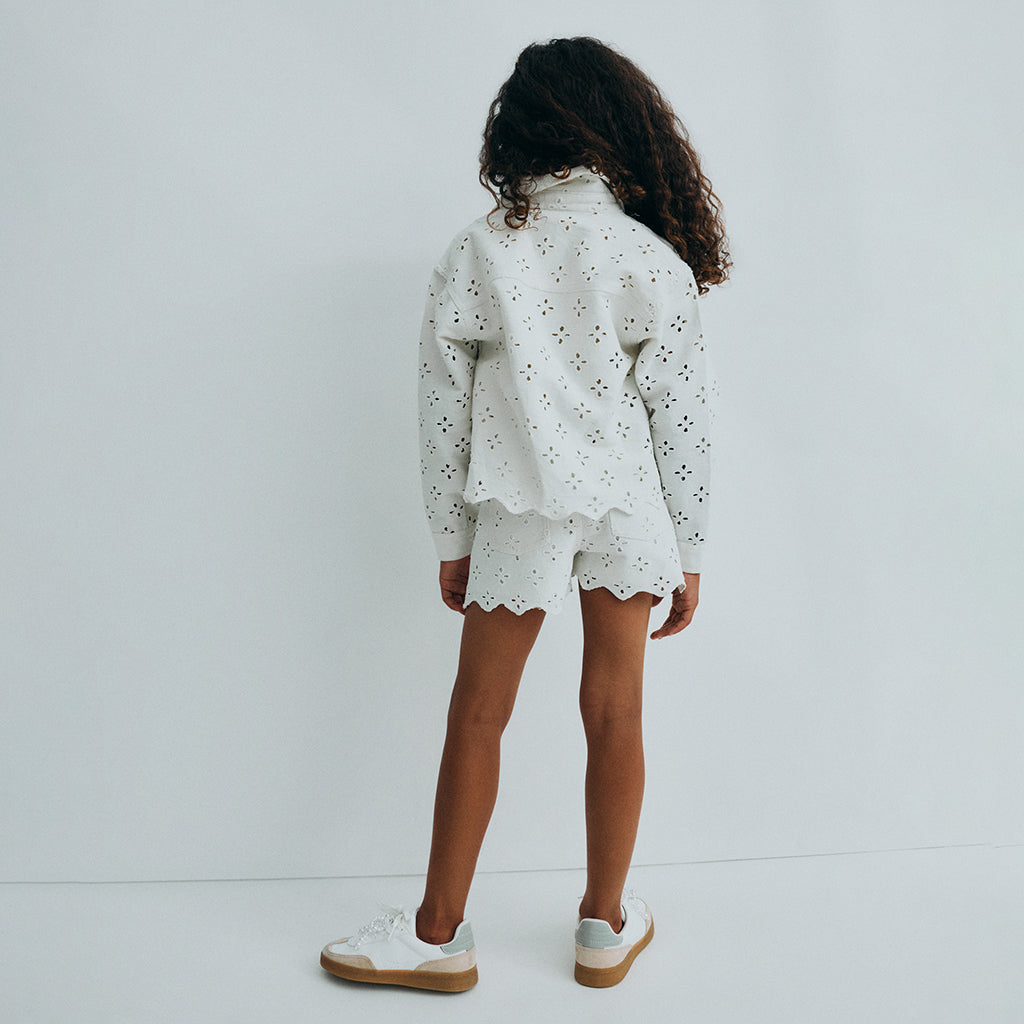 The New Society Child Camelia Jacket Pure Cloud White Denim