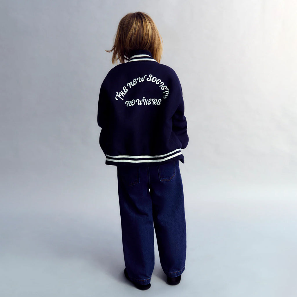 The New Society Child Clara Bomber Jacket Infinite Navy Blue