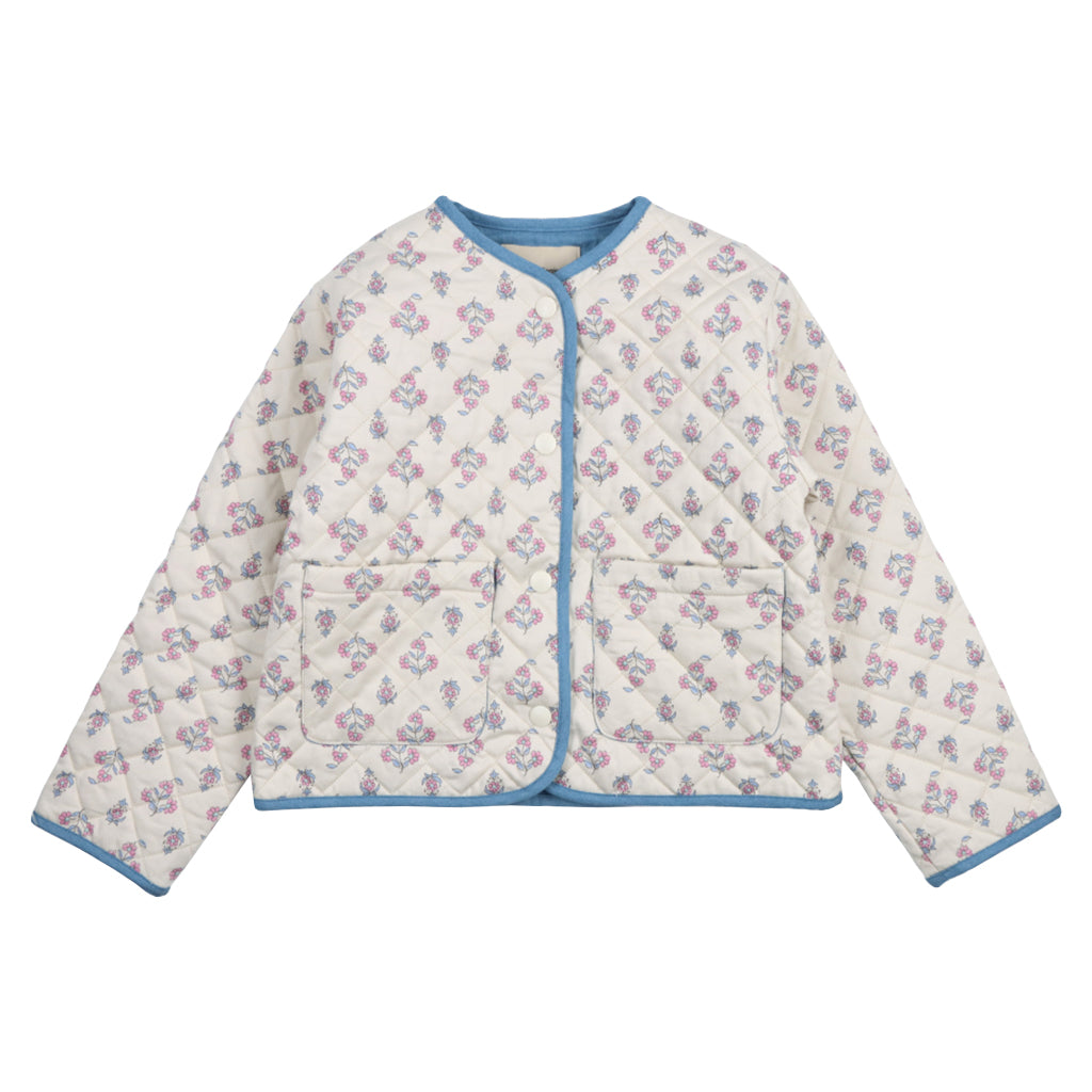 The New Society Child Clavel Jacket Cream Floral Print