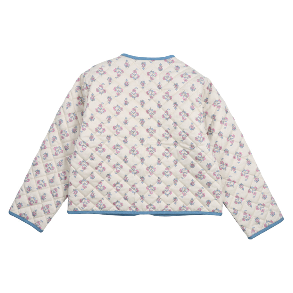 The New Society Child Clavel Jacket Cream Floral Print