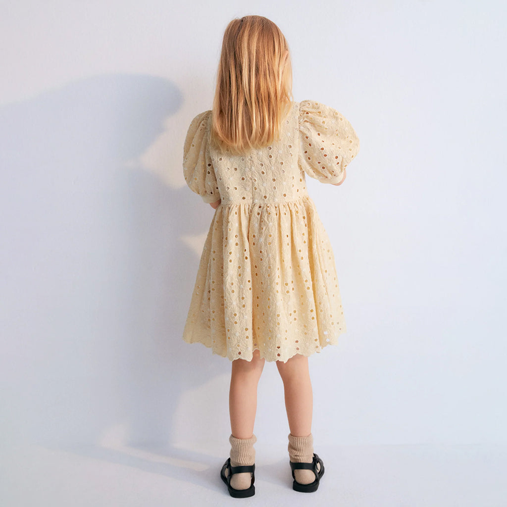 The New Society Child Creta Dress Macadamia Cream