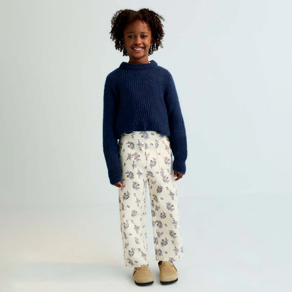 The New Society Child Emma Pants Cream Floral Print