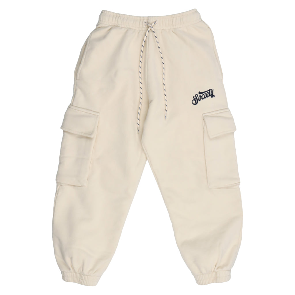 The New Society Child Finnia Cargo Sweatpants Ecru Cream