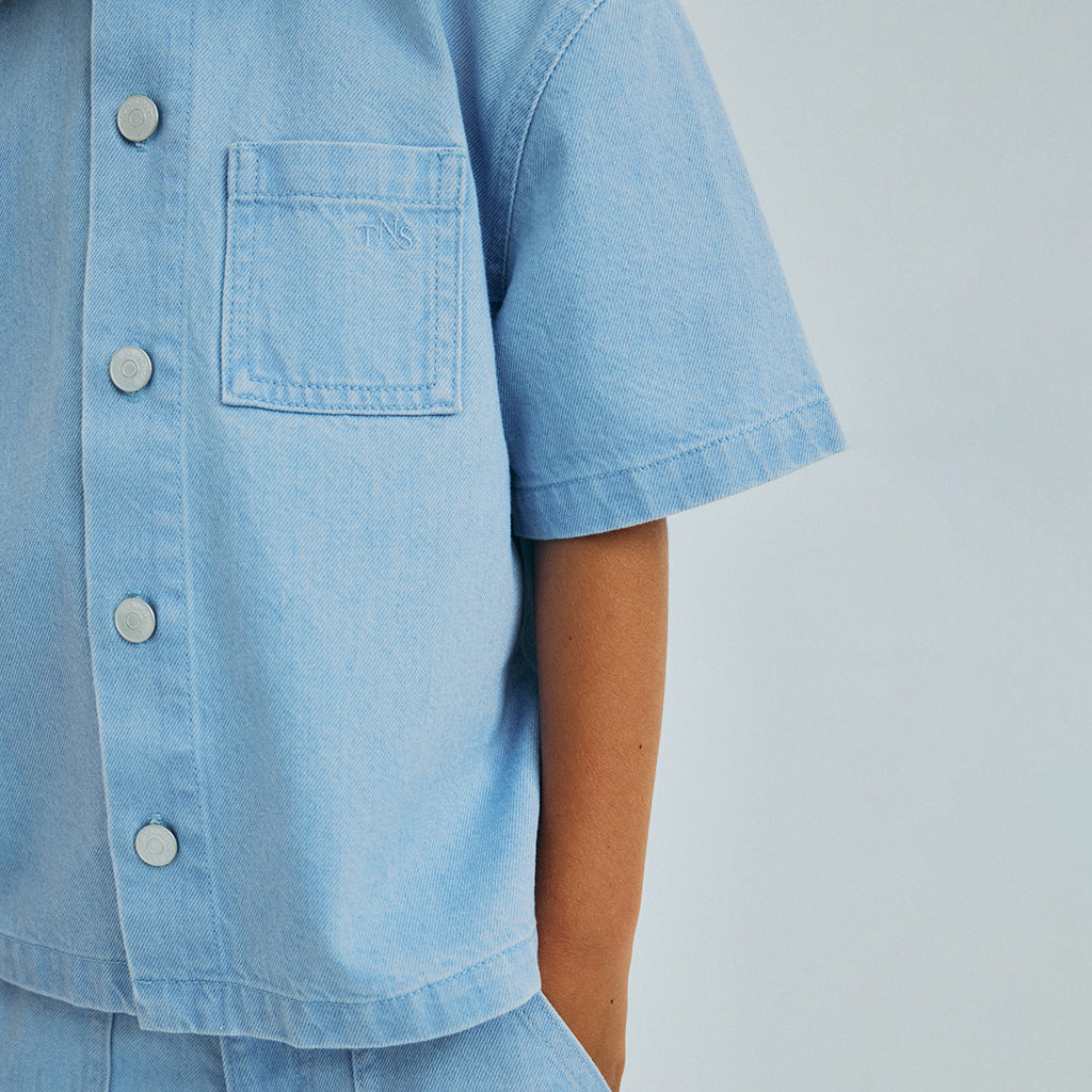 The New Society Child Ginger Shirt Light Denim Blue