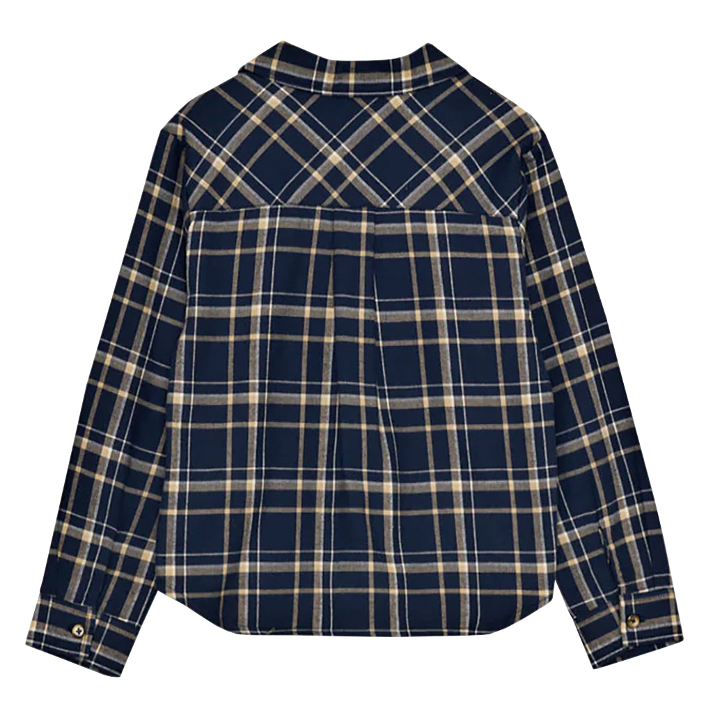 The New Society Child John Shirt Void Blue Checks