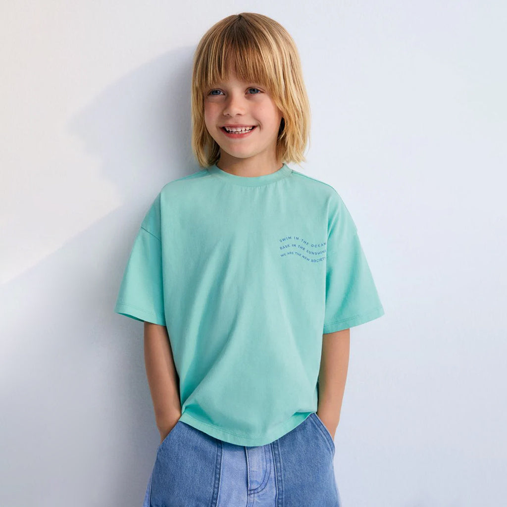 The New Society Child Kymi T-shirt Jade Green