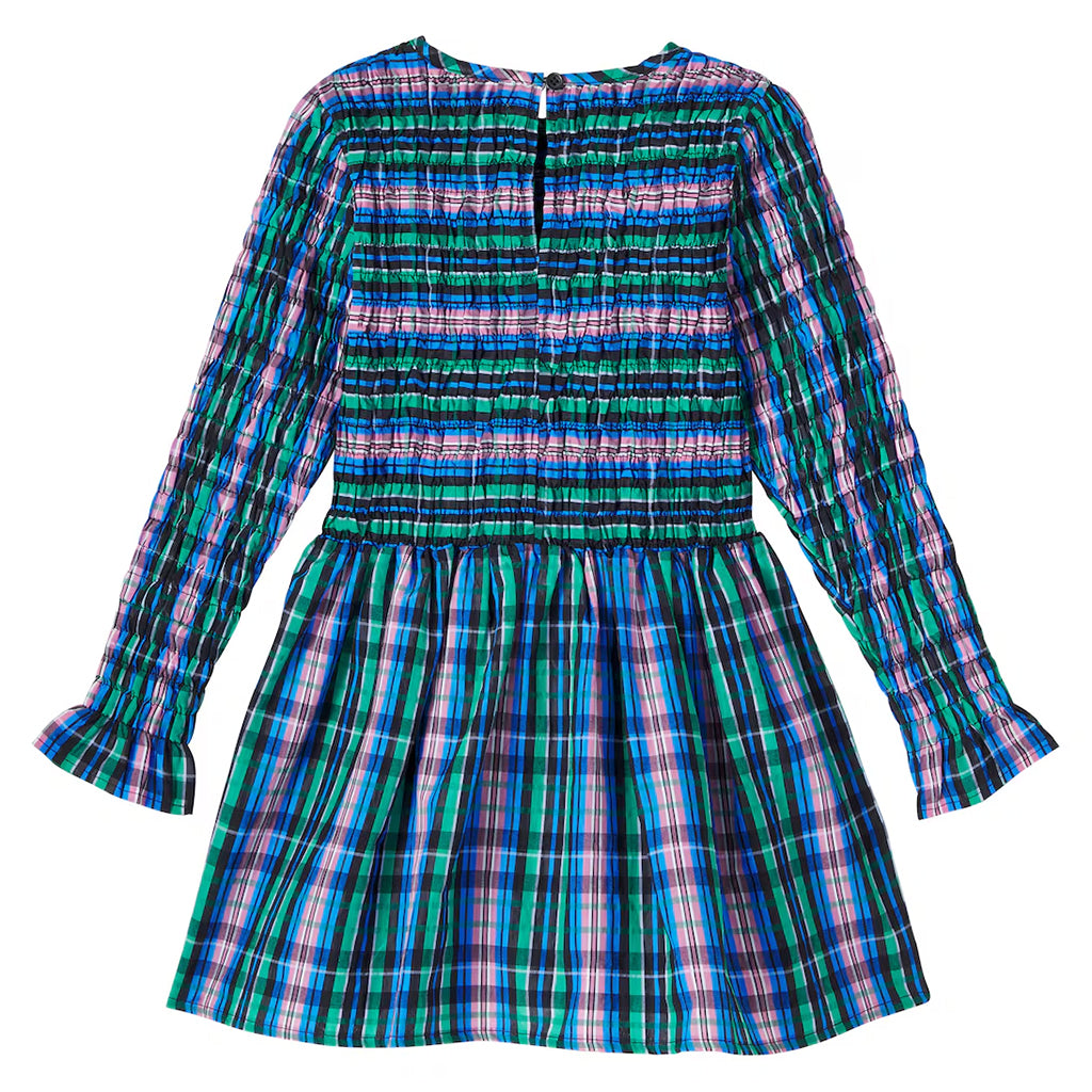 The New Society Child Lidia Dress Infinite Navy Blue Checks