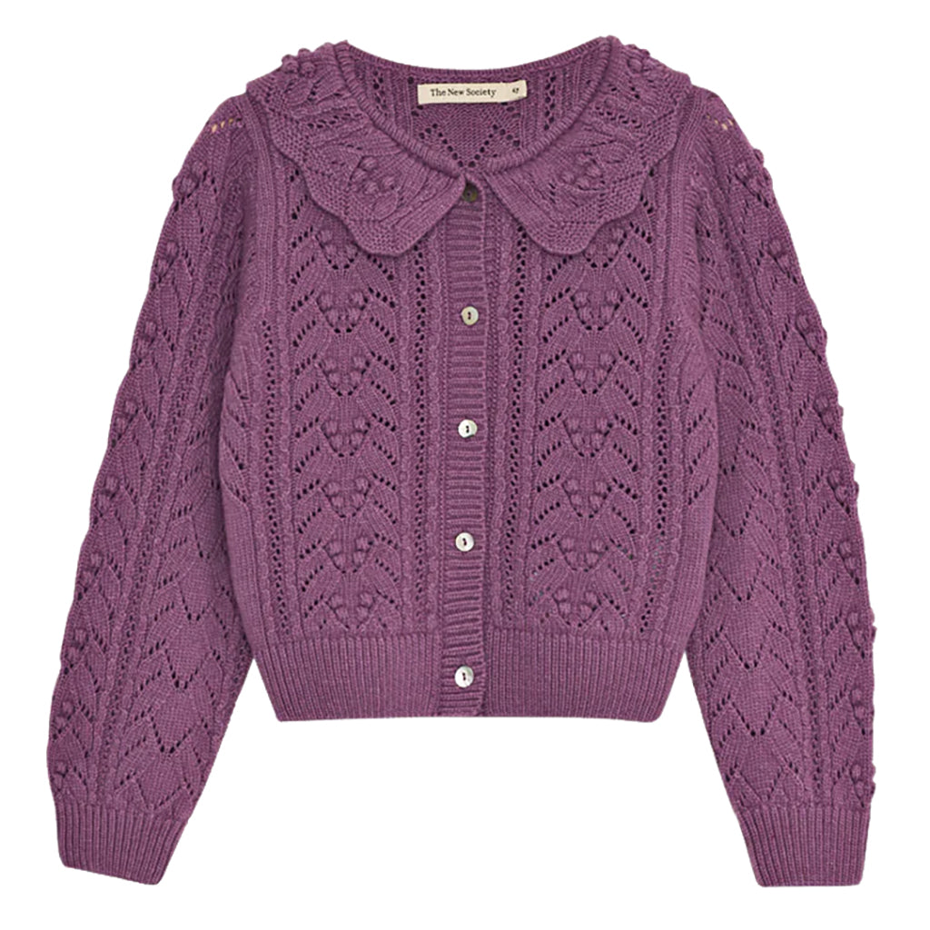 The New Society Child Lila Cardigan Grape Bliss Purple