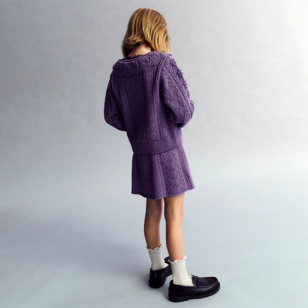 The New Society Child Lila Cardigan Grape Bliss Purple