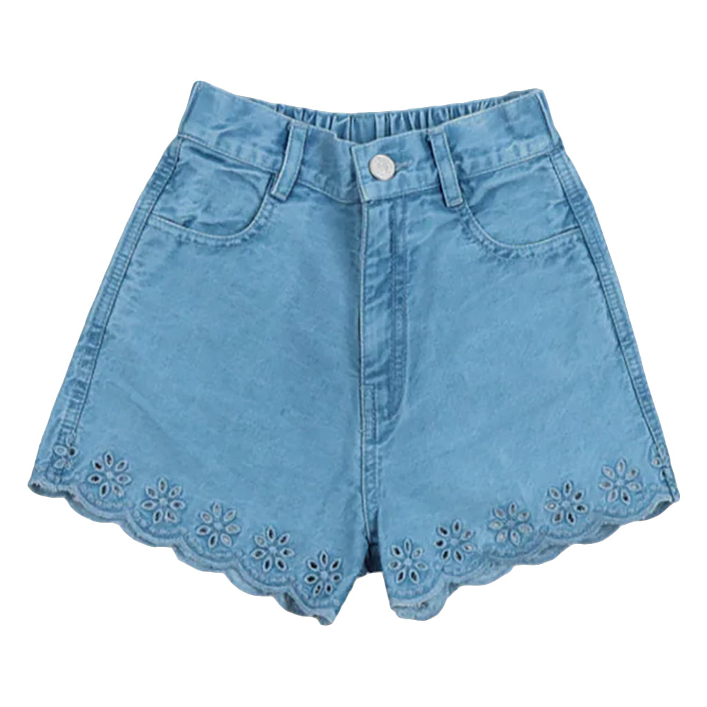 The New Society Child Niobe Shorts Mid Blue Denim