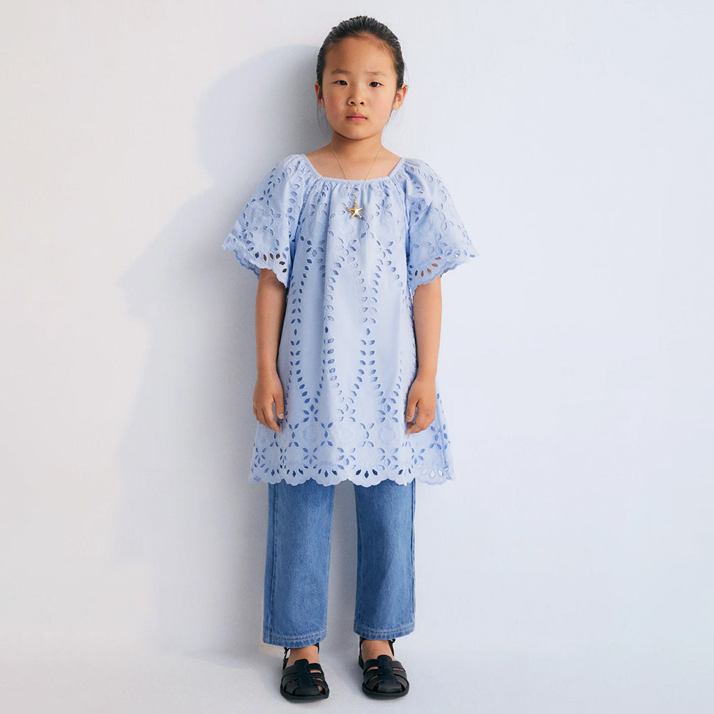 The New Society Child Patmos Dress Powder Blue