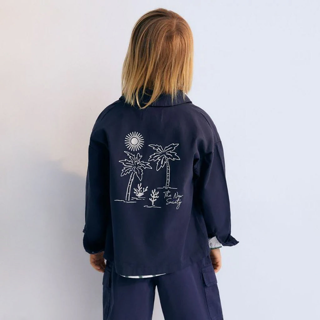 The New Society Child Rodas Overshirt Navy Blue