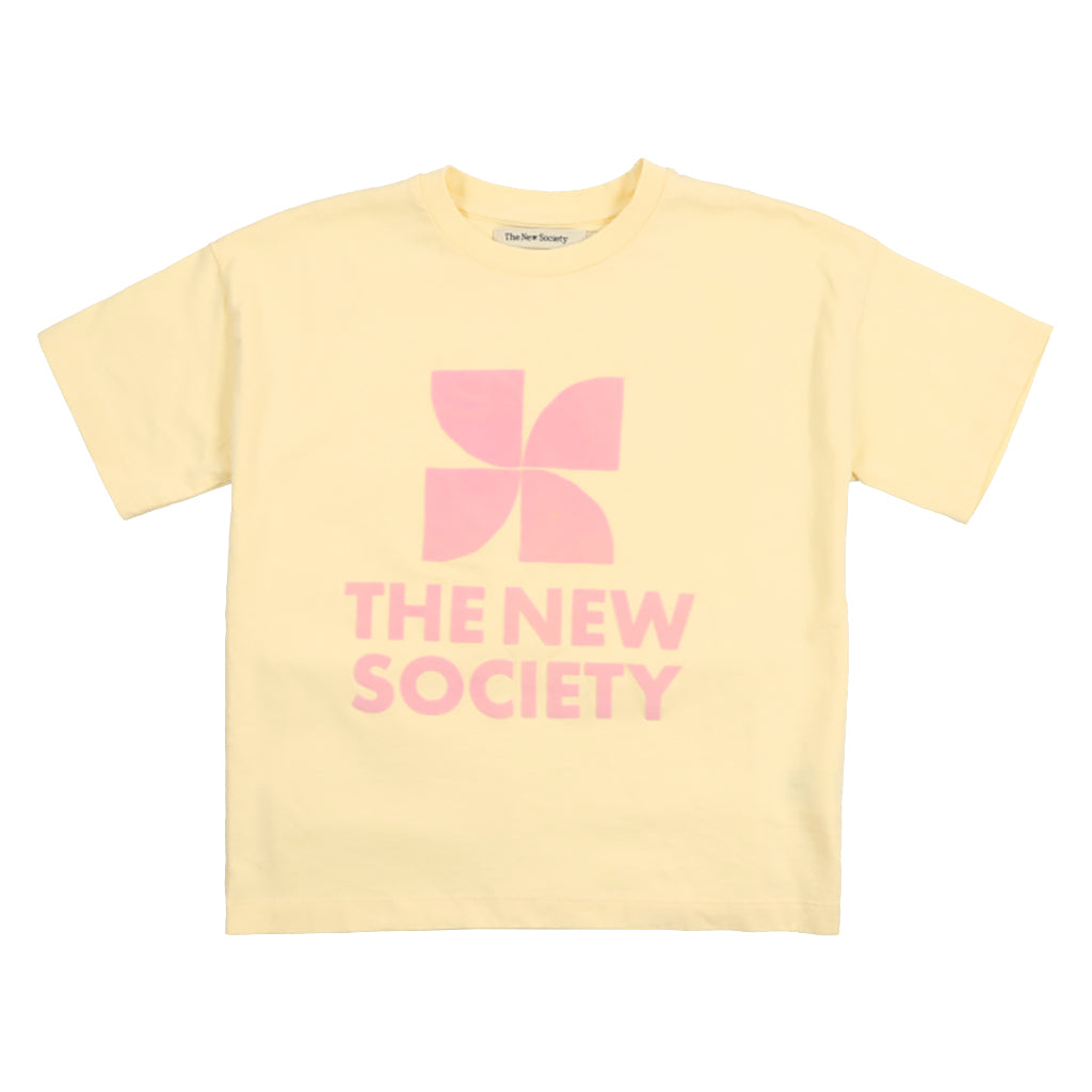The New Society Child TNS Logo T-shirt Soft Lemon Yellow