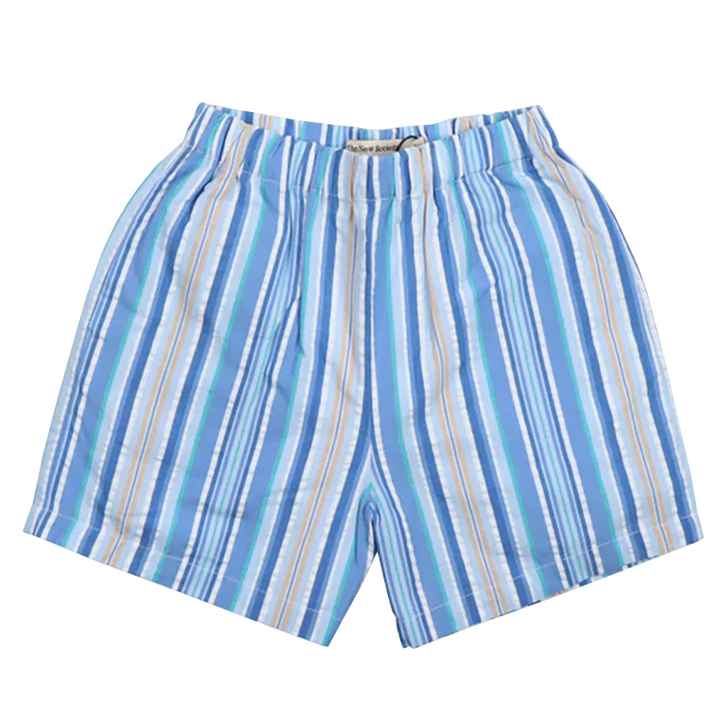 The New Society Child Tebas Bermuda Shorts Powder Blue Stripes