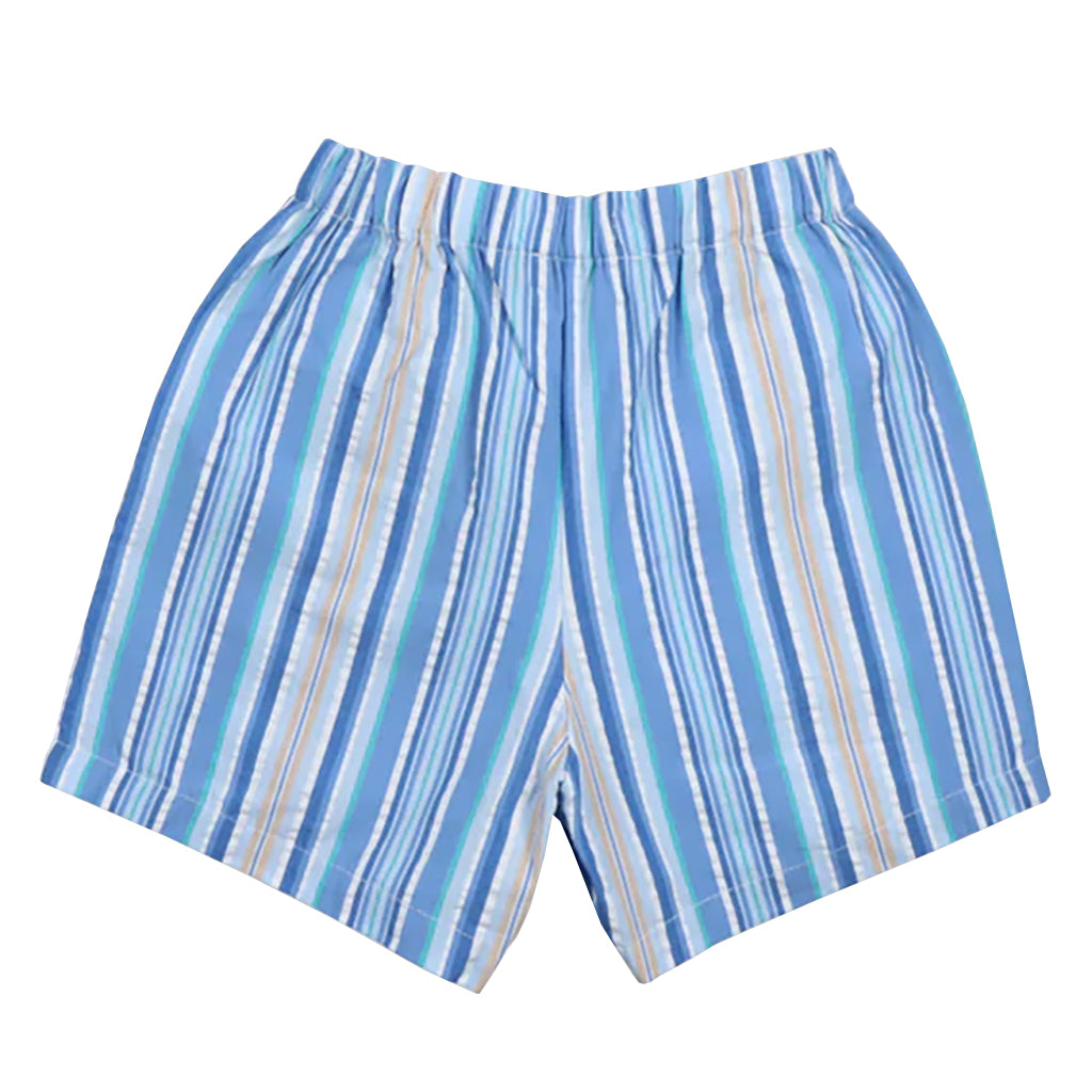 The New Society Child Tebas Bermuda Shorts Powder Blue Stripes