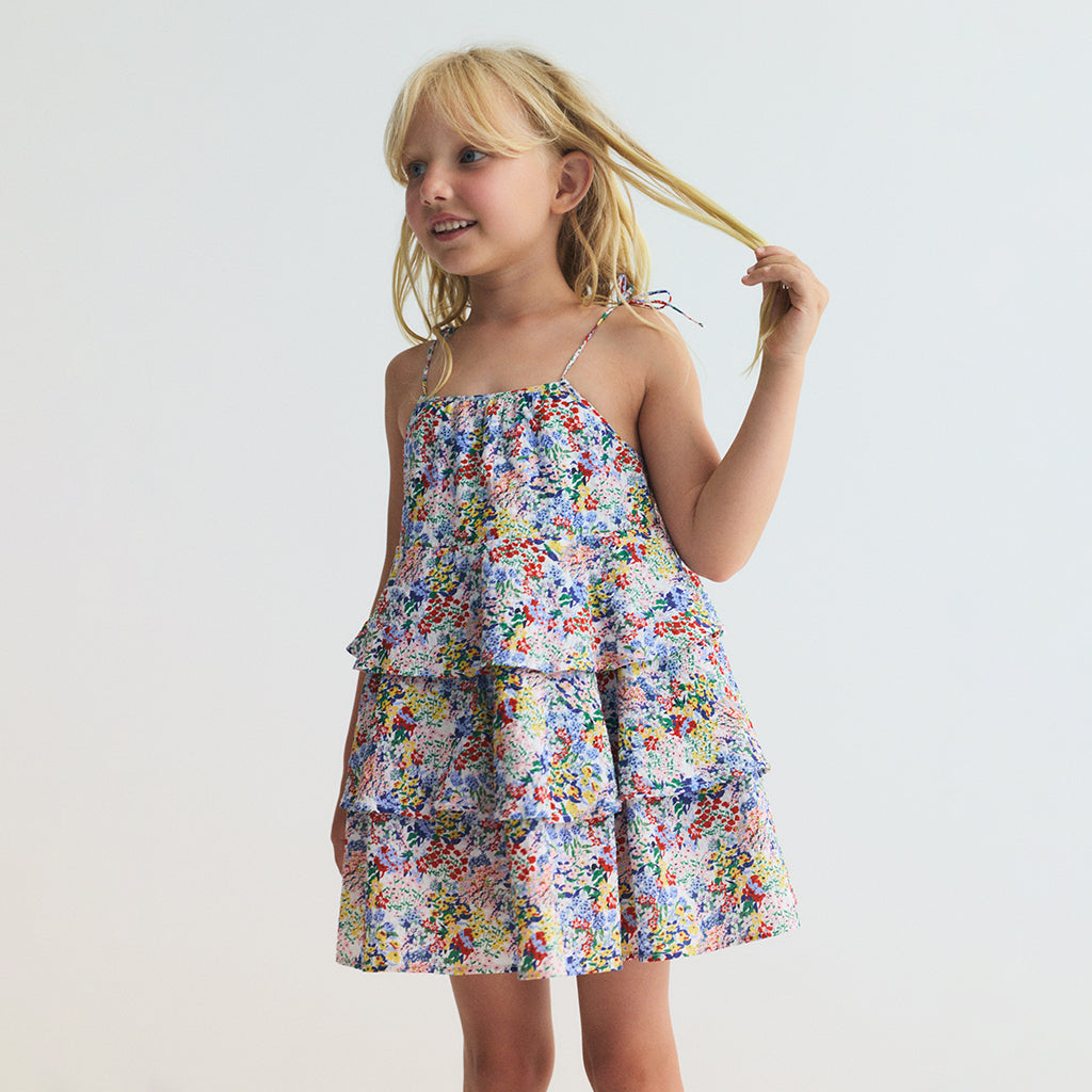 The New Society Child Verbena Dress Multicolour Floral Print