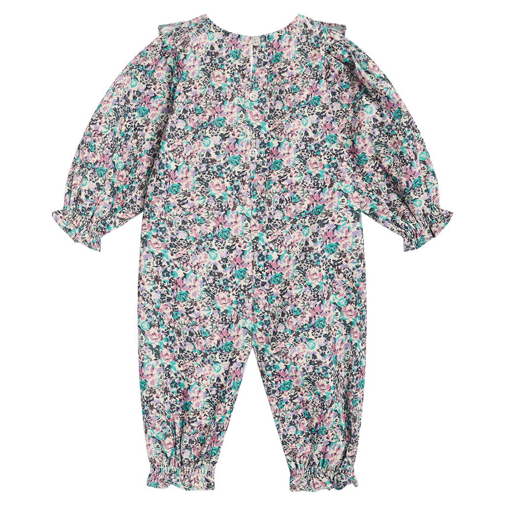 The New Society Baby Ashby Jumpsuit Blue Floral Print